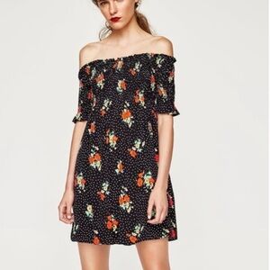 Zara Trafaluc Floral Off-Shoulder Dress: Eligible 3/$25
